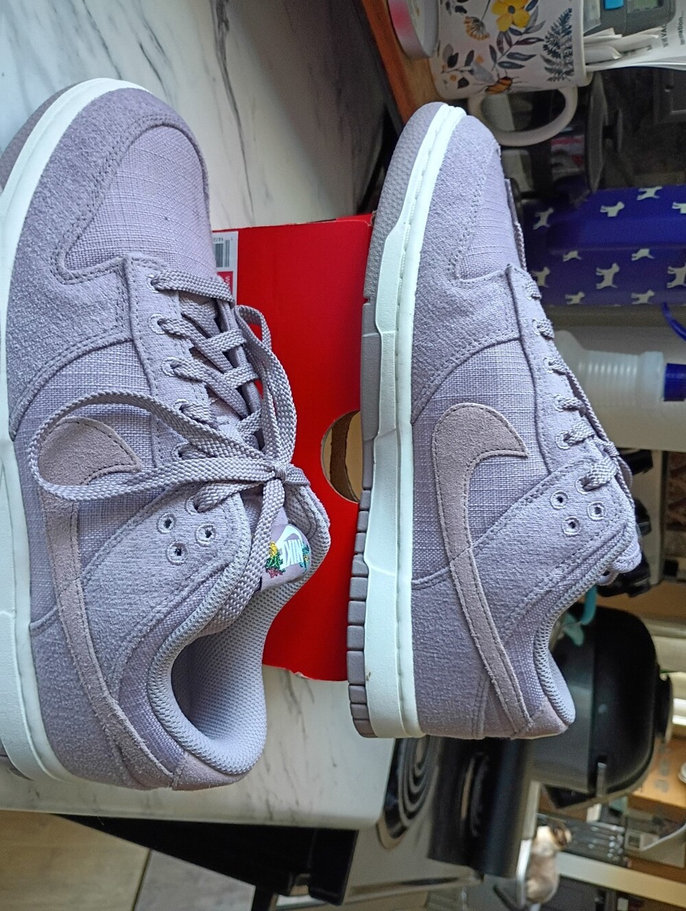 Nike Women's Lavender Textile Sneakers